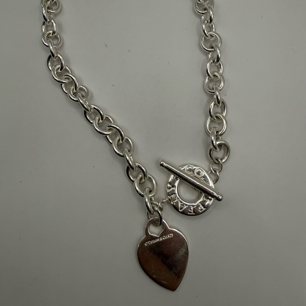 TIFFANY & CO STERLING SILVER THICK
NECKLACE - HAVE 73.7GRAMS 15 INCH